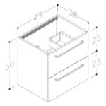Iona Celo 510mm Wall Unit & Basin Anthracite Gloss