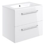 Iona Celo 610mm Wall Hung Unit & Basin White