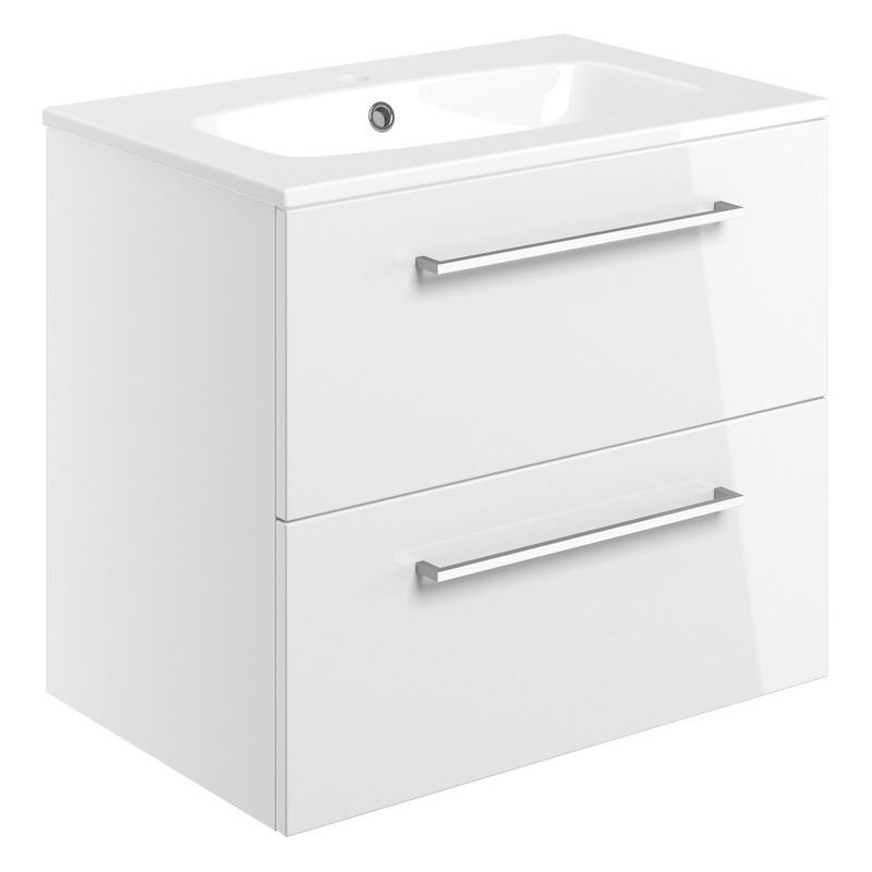 Iona Celo 610mm Wall Hung Unit & Basin White Iona Celo 610mm Wall Hung Unit & Basin White