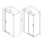 Refresh Wesley Semi-Framed Sliding Door 1000mm