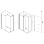 Refresh Wesley Wetroom Panel & Floor-to-Ceiling Pole 900mm