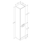 Iona Milton 350mm Floor Standing Tall Unit Grey