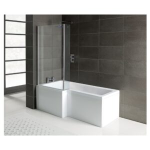 Iona Simplicity L-Shape 1700x700mm Shower Bath Left