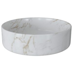 Iona Tennyson 355mm Round Washbowl Marble Effect