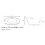 Iona Farnham Freestanding 1500x720mm Bath