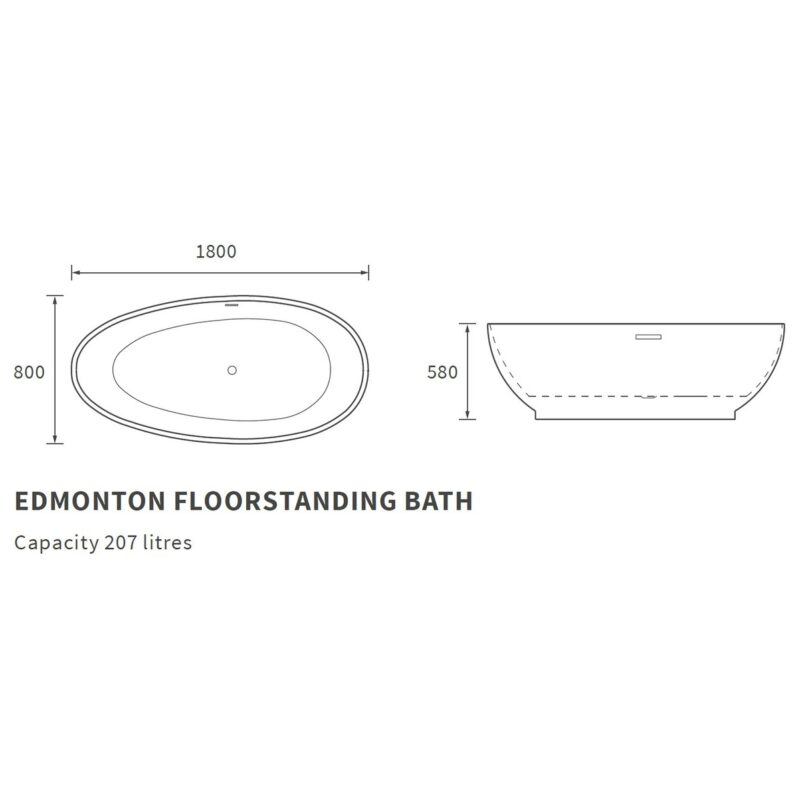 Iona Niagara Freestanding 1800x800mm Bath