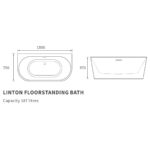 Iona London Freestanding 1500x750mm Bath