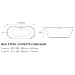 Iona Harlington Freestanding 1550x745mm Bath White