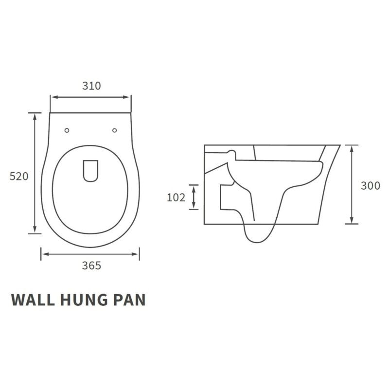 Iona Brooklyn Rimless Wall Hung WC & Soft Close Seat