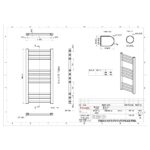 Iona Crater Straight Radiator 500x800mm Matt Black