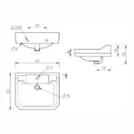 Iona Julian 600mm 1 Taphole Basin & Pedestal