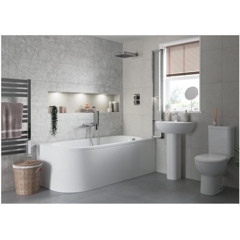 Iona Oxford 450x400mm Basin & Full Pedestal