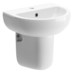 Iona Oxford 450x400mm Basin & Semi Pedestal