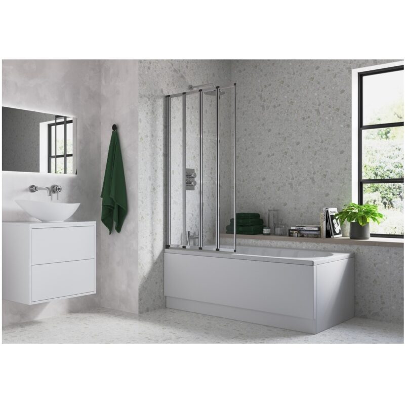 Iona Framed Four Fold Bath Screen