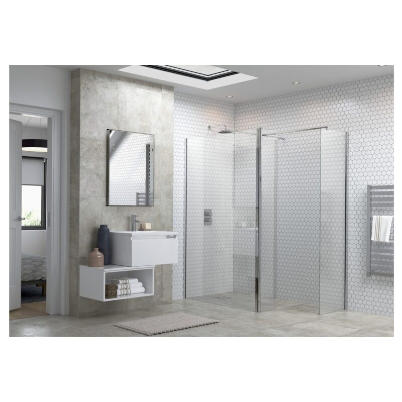 Refresh Dove 1200mm Wetroom Panel & 300mm Rotatable Panel