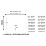 Refresh Low Profile 900x800mm Rectanglular Tray & Waste
