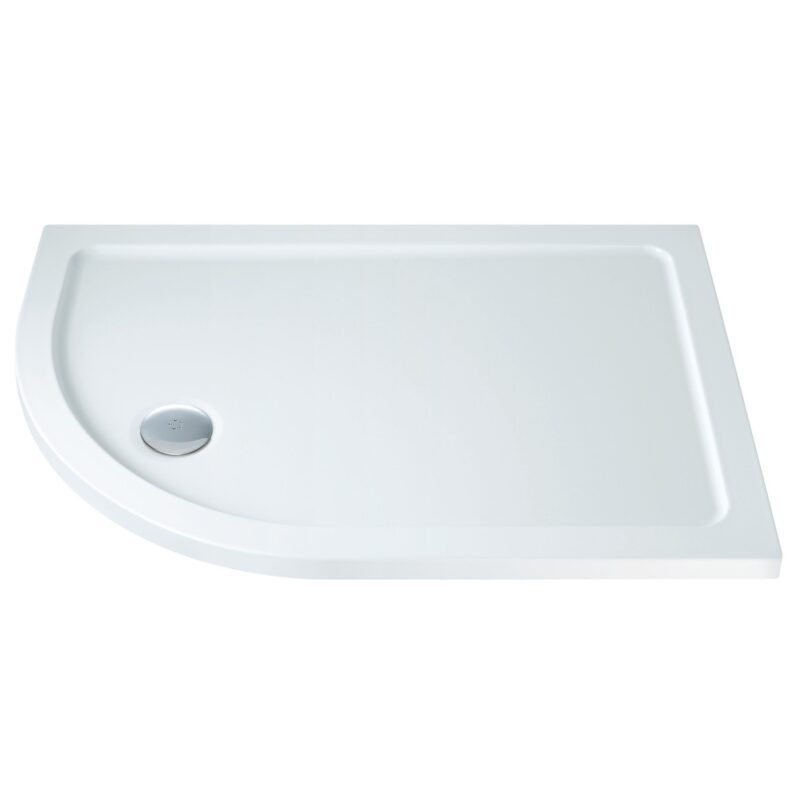 Refresh Low Profile 900x760mm Offset Quadrant Tray & Waste Left