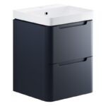 Iona Kingsbridge 500mm Wall Cloakroom Unit Pack Matt Indigo
