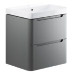 Iona Kingsbridge 600mm Wall Unit & Basin Matt Grey