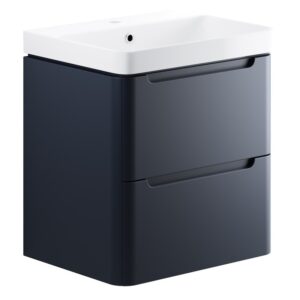 Iona Kingsbridge 600mm Wall Unit & Basin Matt Indigo