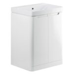 Iona Kingsbridge 600mm Floor Unit & Basin White Gloss