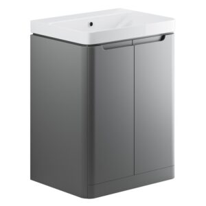 Iona Kingsbridge 600mm Floor Vanity Unit & Basin Matt Grey