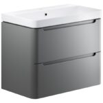 Iona Kingsbridge 800mm Wall Vanity Unit & Basin Matt Grey
