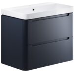 Iona Kingsbridge 800mm Wall Unit & Basin Matt Indigo