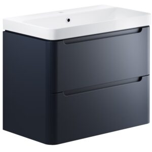 Iona Kingsbridge 800mm Wall Unit & Basin Matt Indigo