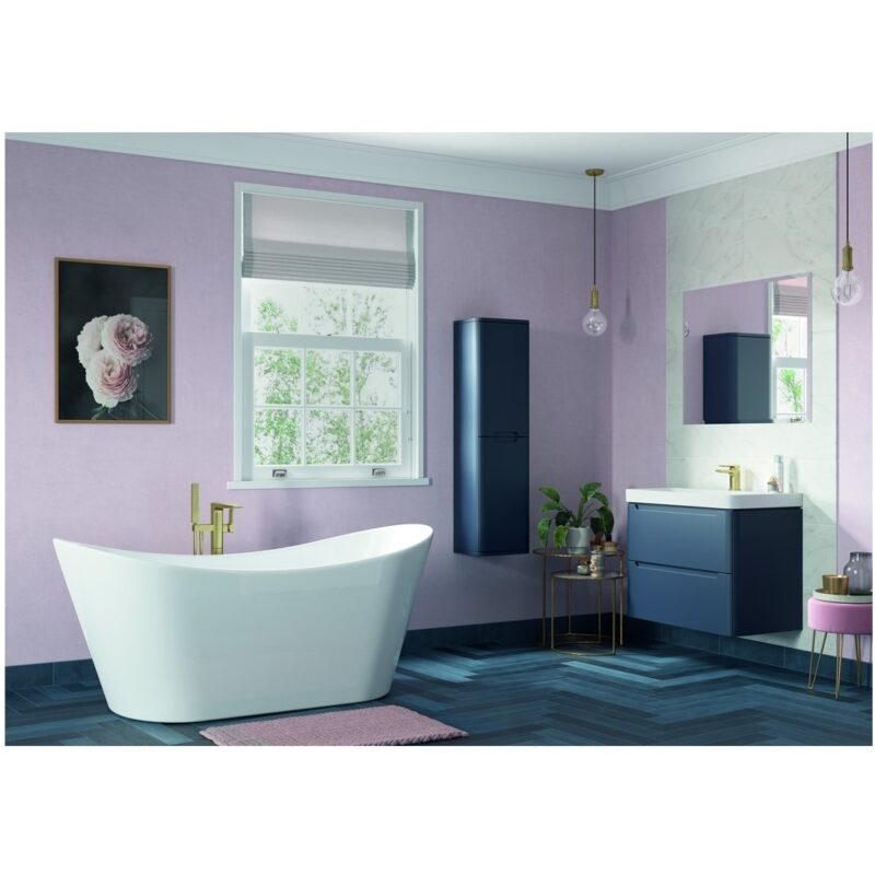 Iona Kingsbridge 800mm Wall Unit & Basin Matt Indigo