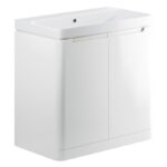 Iona Kingsbridge 800mm Floor Unit & Basin White Gloss