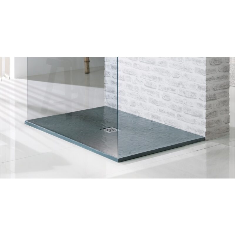 Refresh 1700x900mm Slate Effect Ultra-Slim Shower Tray & Waste