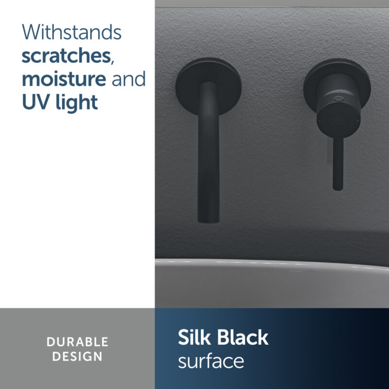 Ideal Standard Ceraline Single Lever Wall Mounted Basin Mixer Silk Black