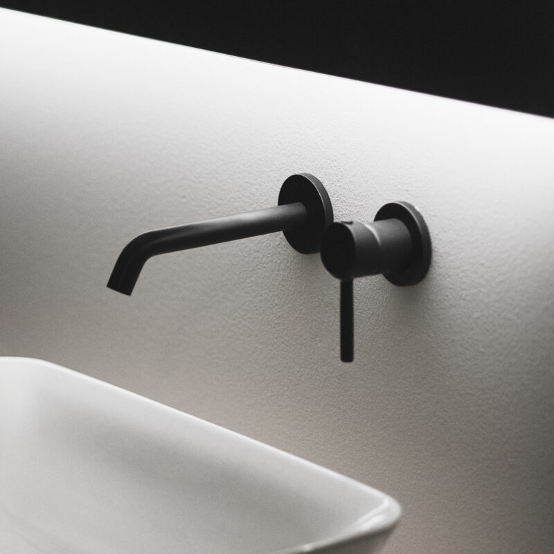 Ideal Standard Ceraline Single Lever Wall Mounted Basin Mixer Silk Black