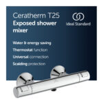 Ideal Standard Ceratherm T25 Exposed Thermostatic Shower Valve