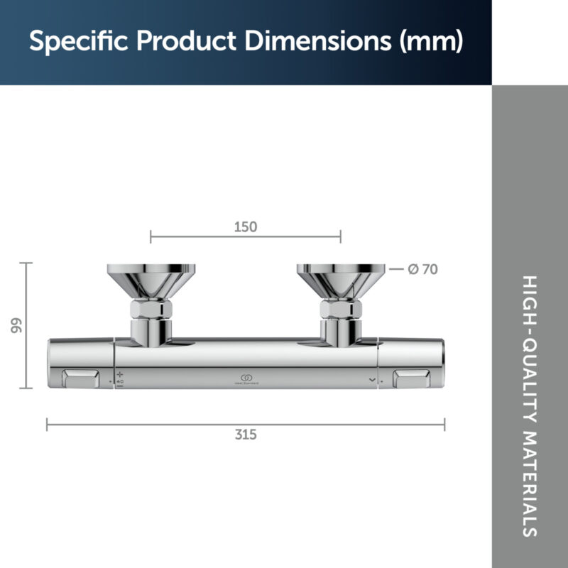 Ideal Standard Ceratherm T25 Exposed Thermostatic Shower Valve