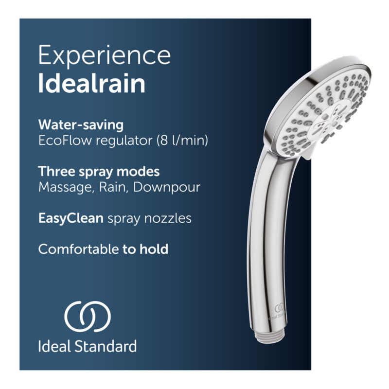 Ideal Standard Idealrain S3 3 Function 80mm Handspray B9401