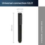 Ideal Standard Idealrain Single Function Stick Handspray Silk Black