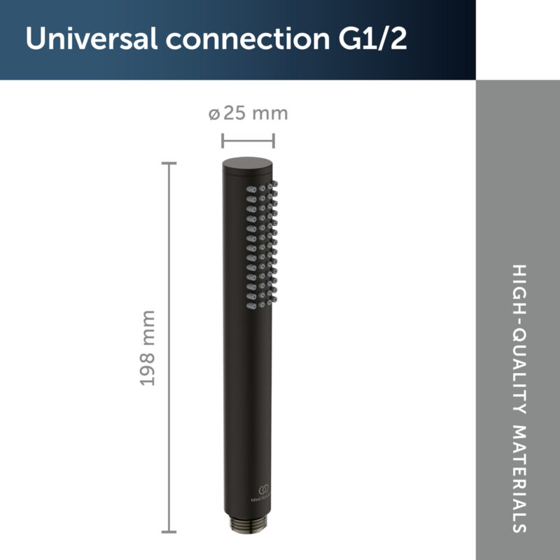 Ideal Standard Idealrain Single Function Stick Handspray Silk Black