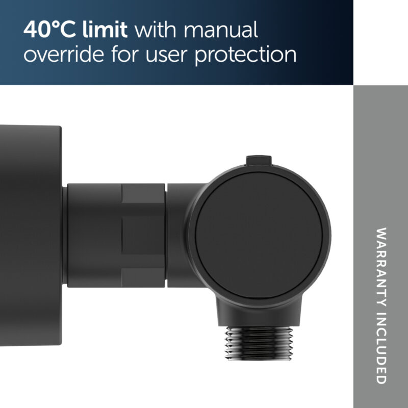 Ideal Standard Ceratherm ALU+ Thermostatic Bar Shower Mixer Black