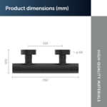 Ideal Standard Ceratherm ALU+ Thermostatic Bar Shower Mixer Black