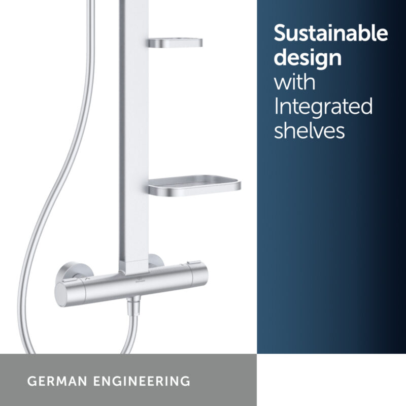 Ideal Standard Ceratherm Alu+ Bar Shower System Silver