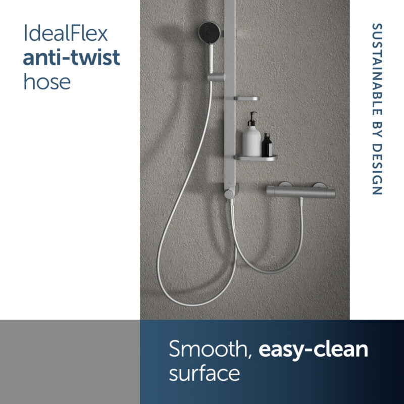 Ideal Standard Ceraflow Alu+ Shower Diverter System Silver