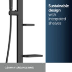 Ideal Standard Ceraflow ALU+ Rigid Riser System with Diverter Black
