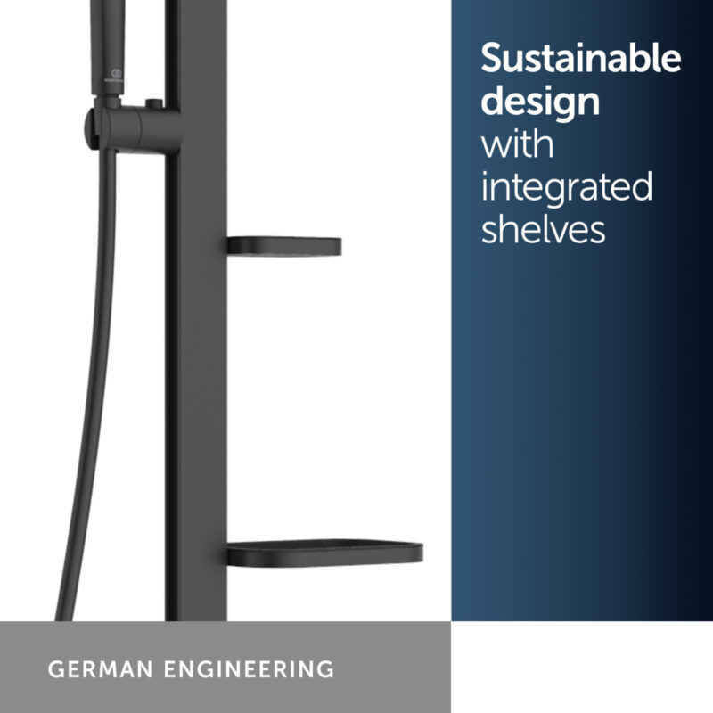 Ideal Standard Ceraflow ALU+ Rigid Riser System with Diverter Black