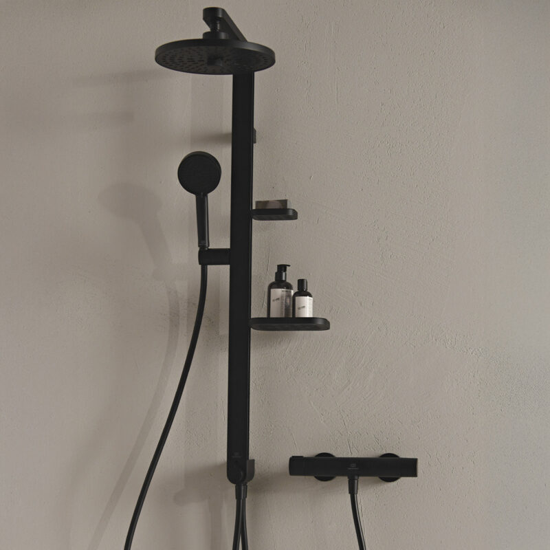 Ideal Standard Ceraflow ALU+ Rigid Riser System with Diverter Black