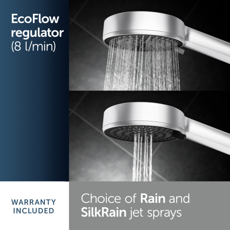 Ideal Standard Idealrain Alu+ 600mm Slide Rail Shower Set Silver