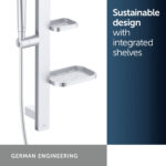 Ideal Standard Idealrain Alu+ 600mm Slide Rail Shower Set Silver