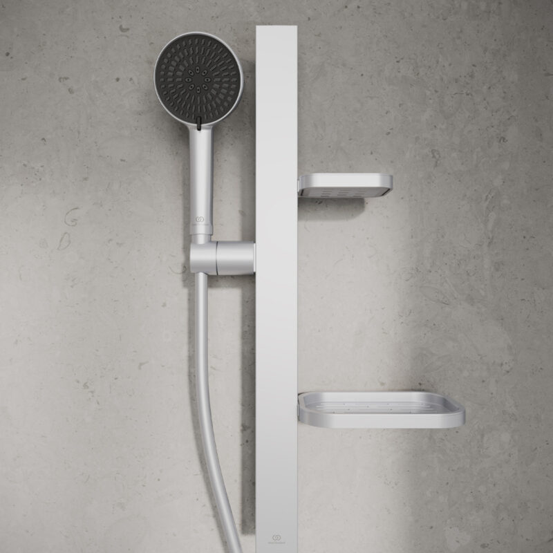 Ideal Standard Idealrain Alu+ 600mm Slide Rail Shower Set Silver