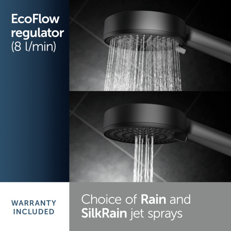 Ideal Standard Idealrain ALU+ Shower Set with 600mm Rail Black